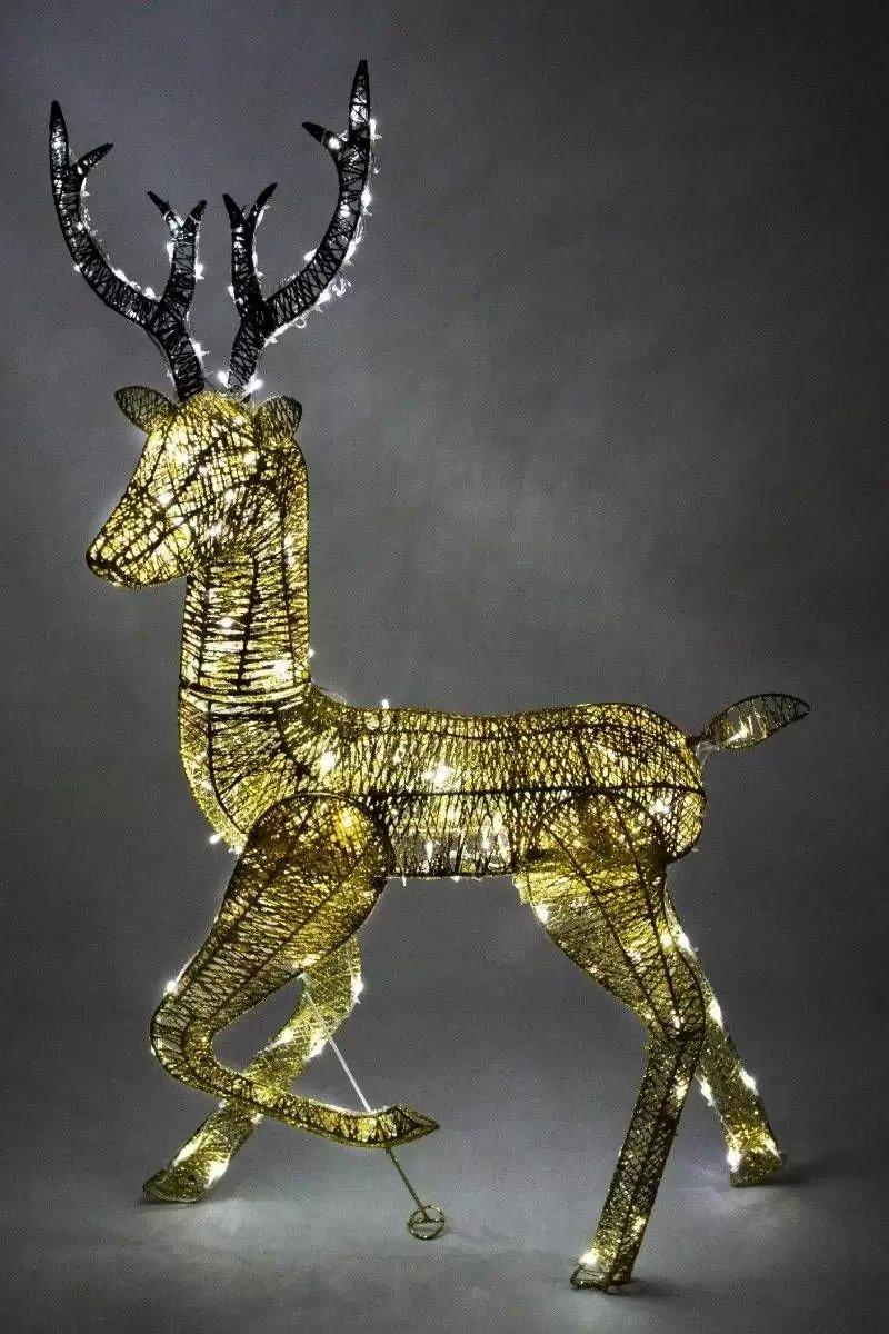 Light-Up Reindeer Gold Stag 120cm